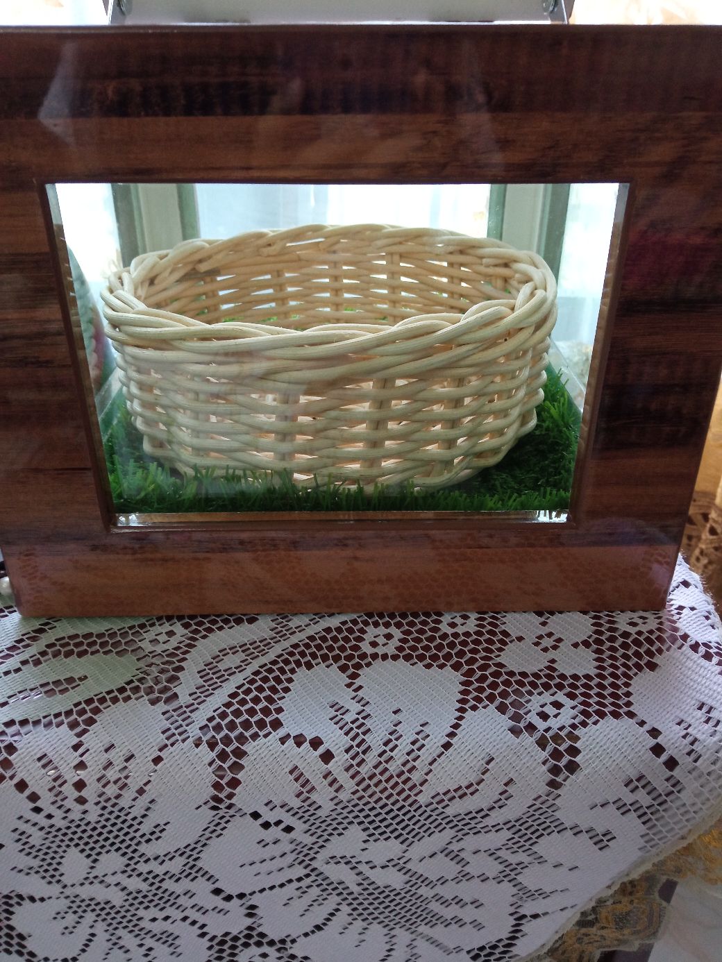 Keranjang Rotan Bulat Hampers/parcel  20x20x7 Cm - Sovenir Murah