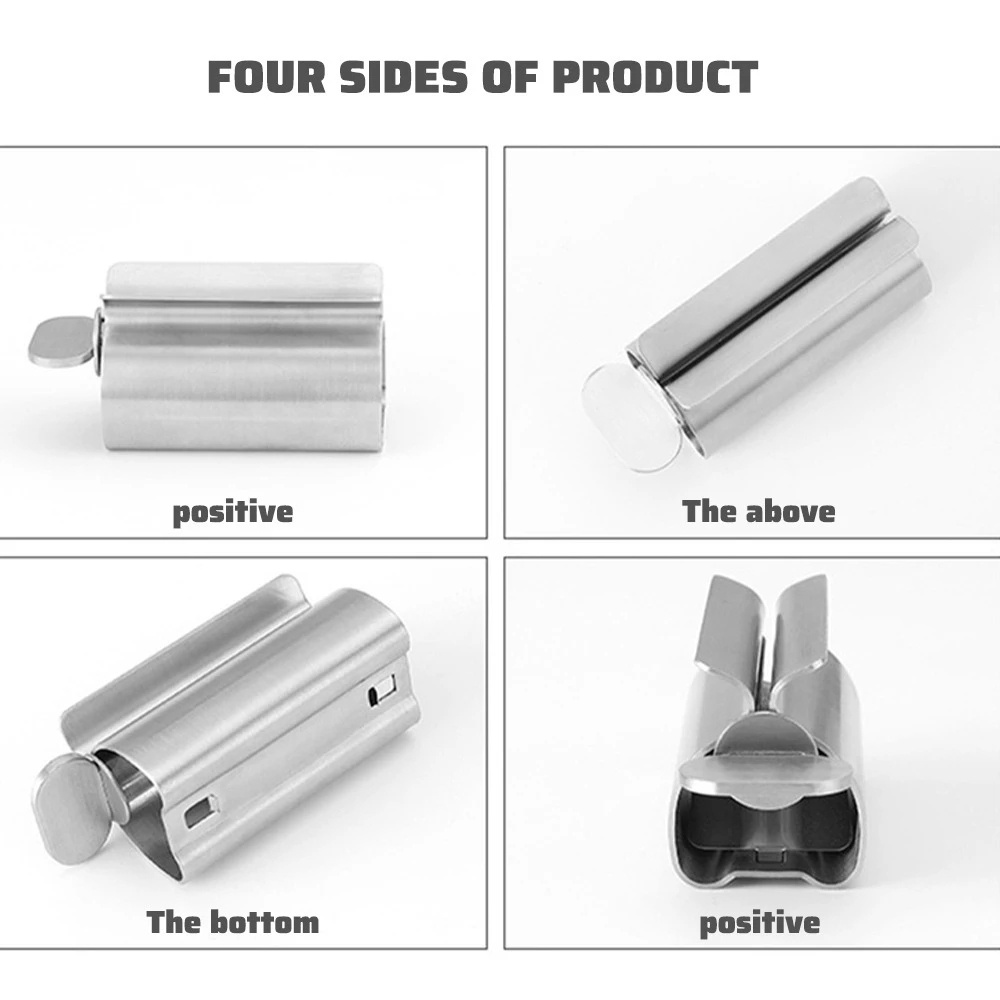 Dispenser Pasta Gigi Manual Multifungsi Bahan Stainless Steel Untuk Kamar Mandi