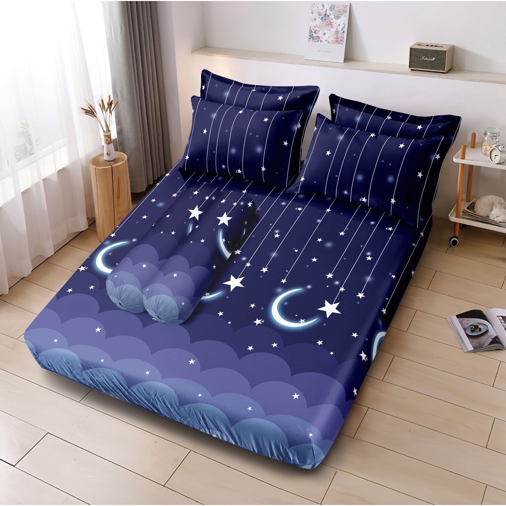 Sprei motif Illusions - Sprei illusions 180x200 - sprei motif bintang - sprei bulan bintang