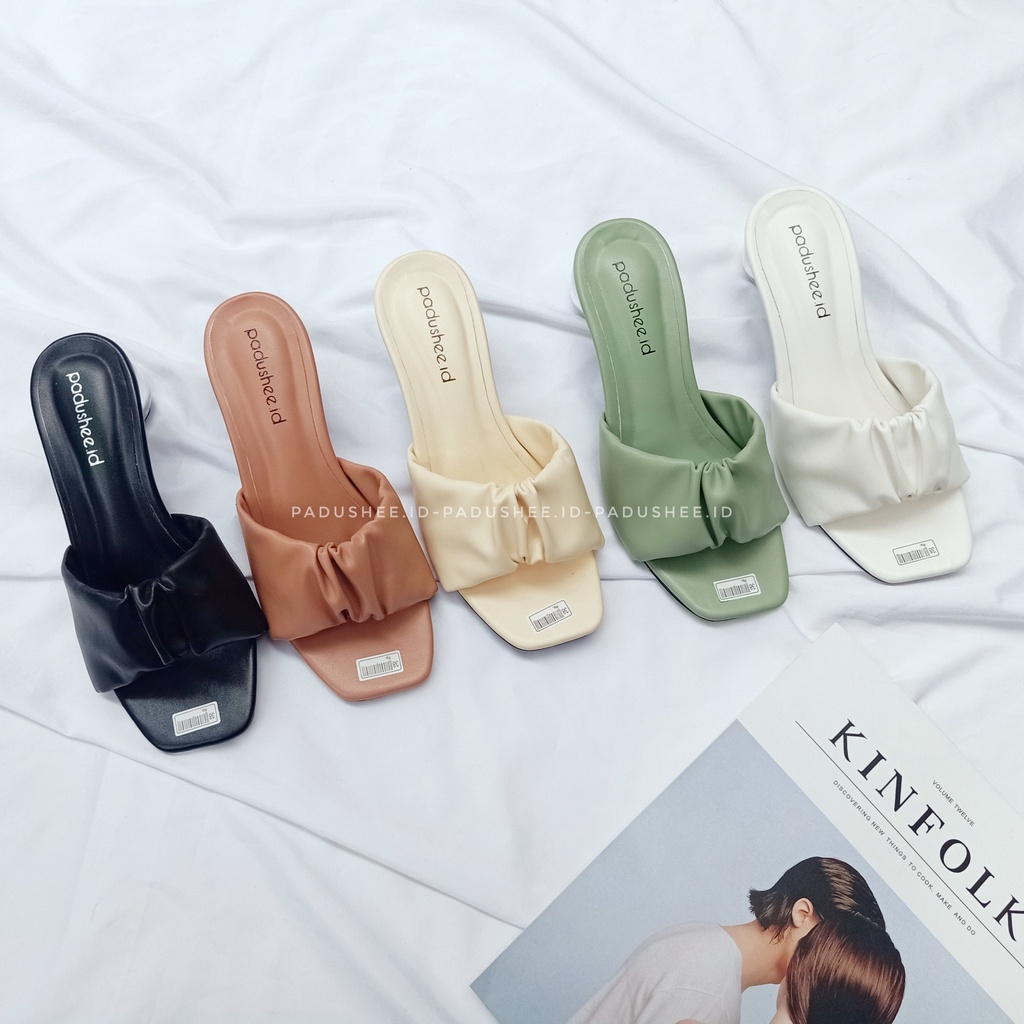 Padushee.id - sandal wanita || CLAUDYA || heels kaca 5 cm