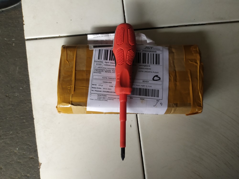 Obeng Listrik 7  Maxpower +ph1x75mm Isolator 1000v Screwdriver