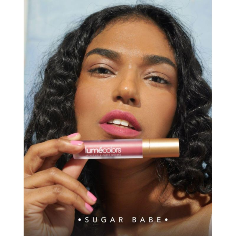 Lumecolors SUGAR BABE VELVET LIP &amp; CHEEK MOUSSE 3 IN 1 by CHRISTINA LIE BPOM HALAL lipstick