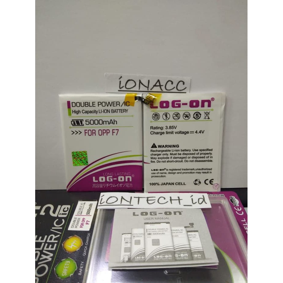 BATERAI - BATRE OPPO F7 - BLP661 - DOUBLE IC POWER ORIGINAL LOG-ON