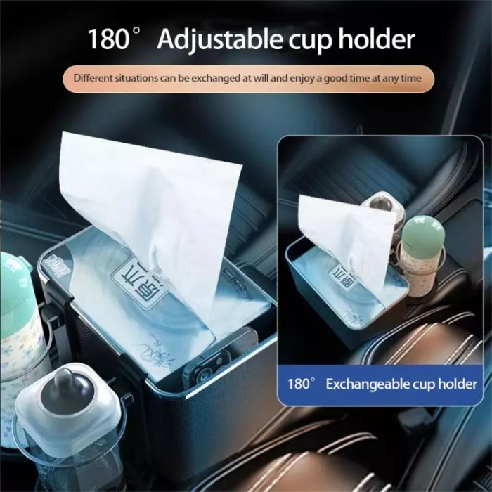 Storage Box Mobil Kotak Holder Penyimpanan Car Botol Minum Tisu Tissue