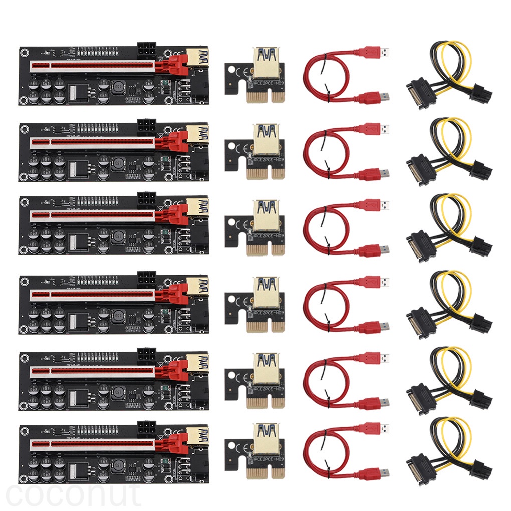 Adapter Riser Card Pci-Express Extender 10 Solid Capacitors Pci-Express Dengan Kabel Usb 3.0