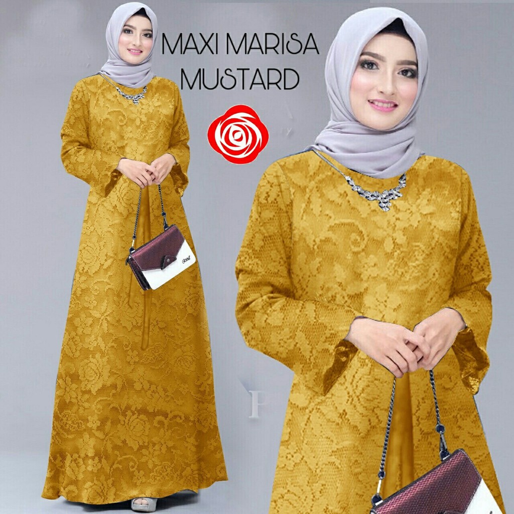 Dress Narita - Dress Brukat - Dress Wanita Muslim