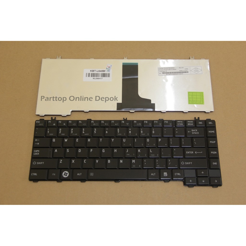 Keyboard Toshiba Satellite L645 L645D L730 L735 L740 L745 Hitam Glossy