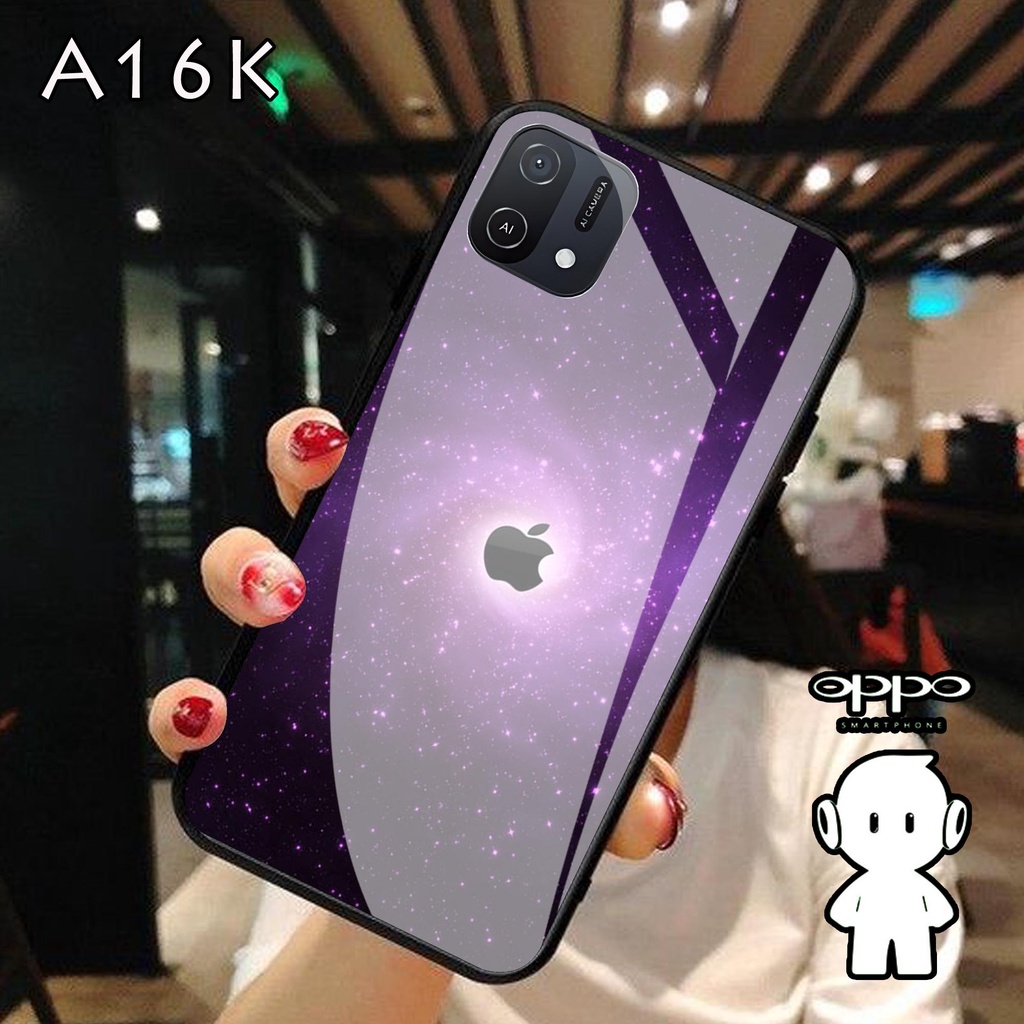 Softcase Kaca OPPO A16K  - Casing Hp OPPO A16K - Case Hp OPPO A16K  - Softcase OPPO A16K [H01]