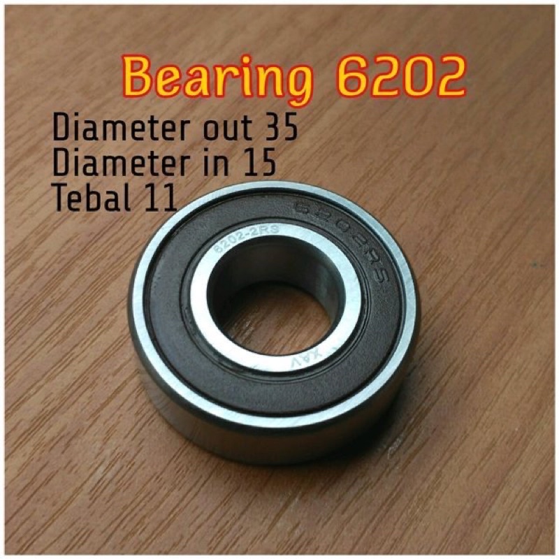 Bearing 6202 2RS Sealed Laher 15x35x11mm