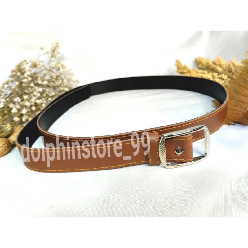 DLPNSTORE_99 - Ring Belt Tic Hitam, Tic Coklat/Ring Belt Oval Warna Emas /Belt Agner /2 Colour/Ikat 