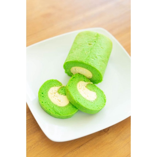 

Bolu Gulung Pandan Cream Cheese Ketofriendly