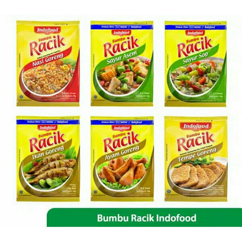 

Bumbu Racik Indofood Rencengan Tempe Goreng Ikan Goreng Tumis Sop Nasi Goreng Ayam Goreng