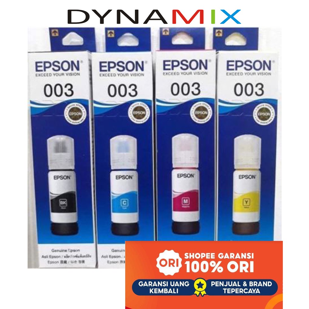 Tinta Epson 003 Genuine Epson ORIGINAL ada Hologram ASLI | per Botol