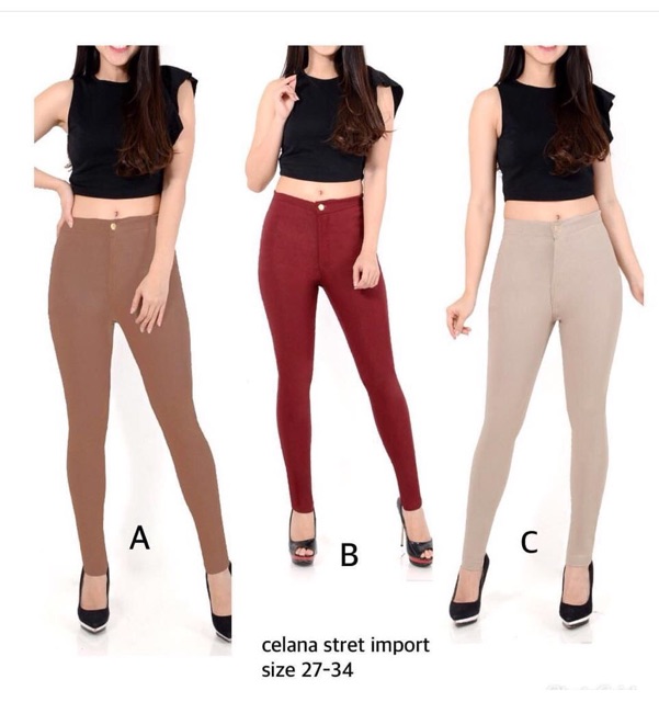 HIGHWAIST PREMIUM PANTS - HIGH WAIST COTTON JEANS / Celana High Waist Premium