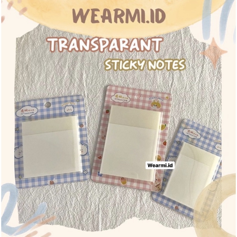 

Sticky Notes Transparant Aesthetic Study Waterproof Wearmi jurnal Bujo DIY Transparent