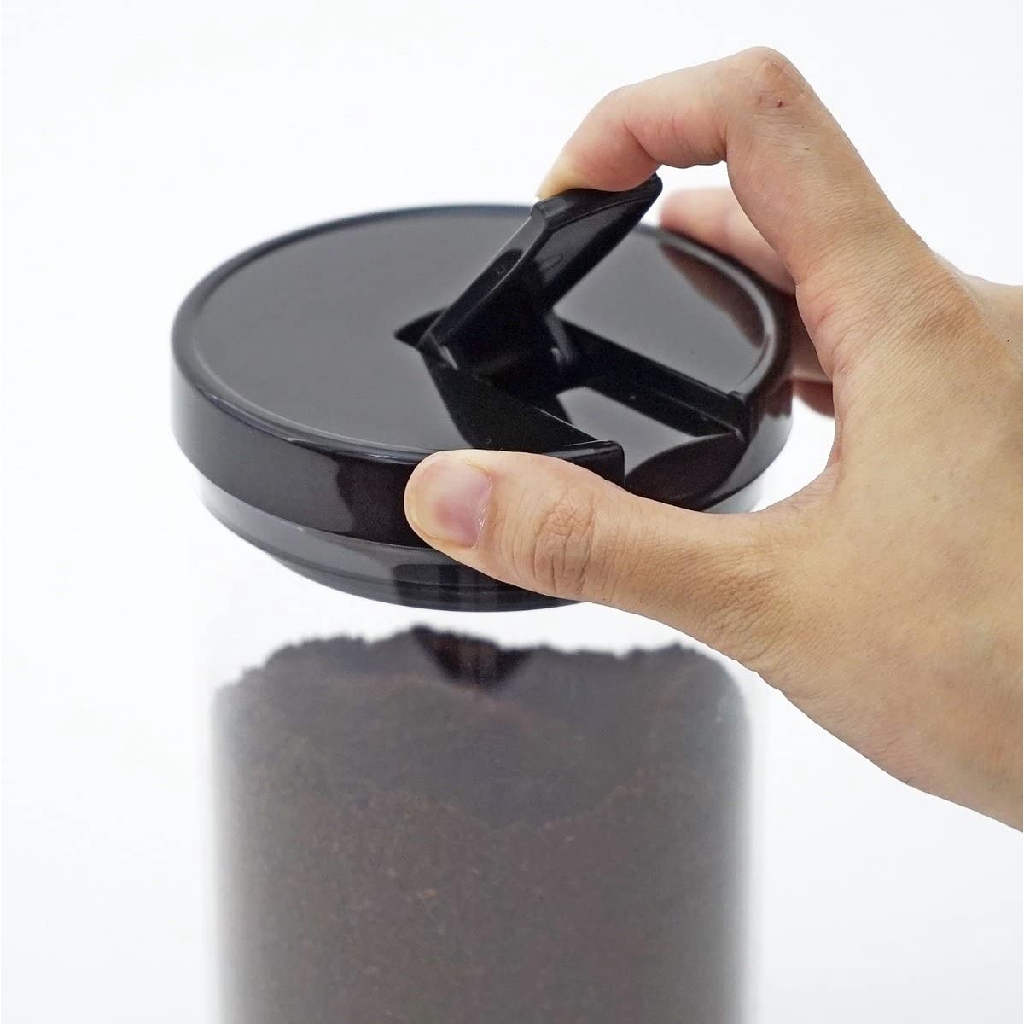 HARIO GLASS CANISTER BLACK 800ML - 1000ML | Snack - Coffee Storage