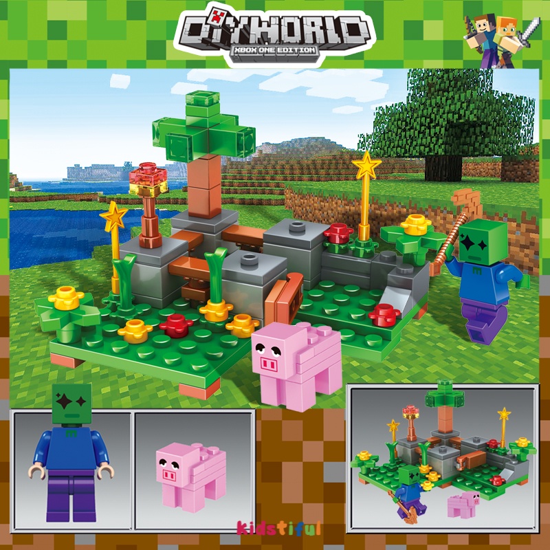 Mainan Block Edukasi Mainan Anak Bricks Minecraft Minicraft