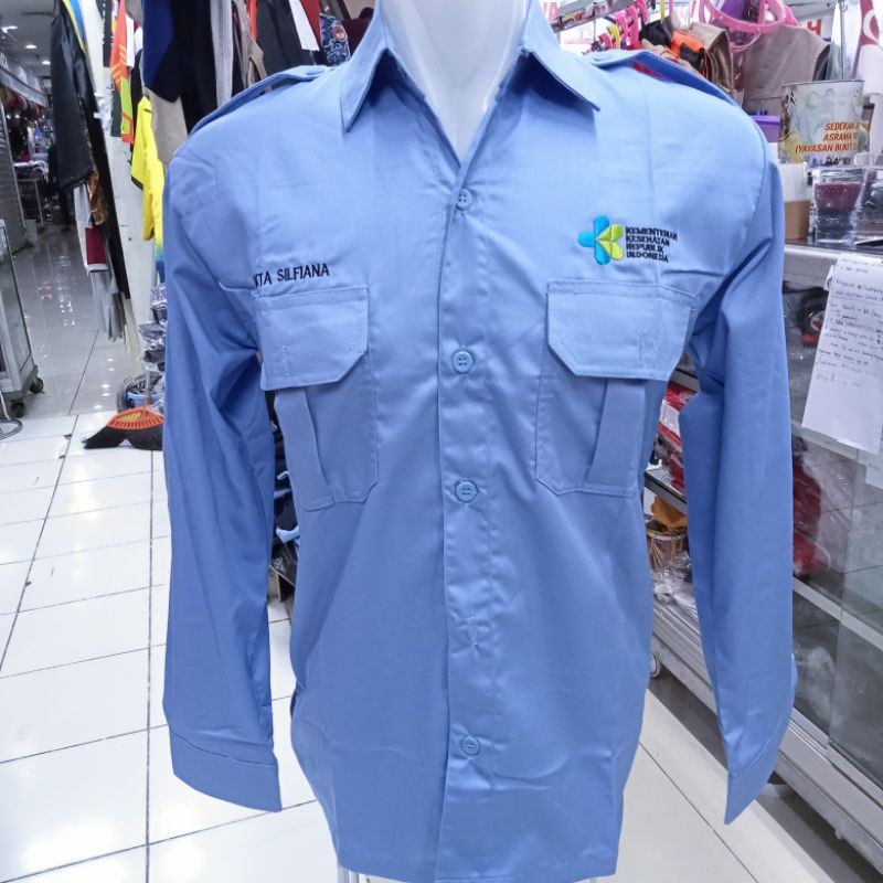 kemeja kemenkes RI seragam Kemenkes Baju Kemenkes lengan Panjang