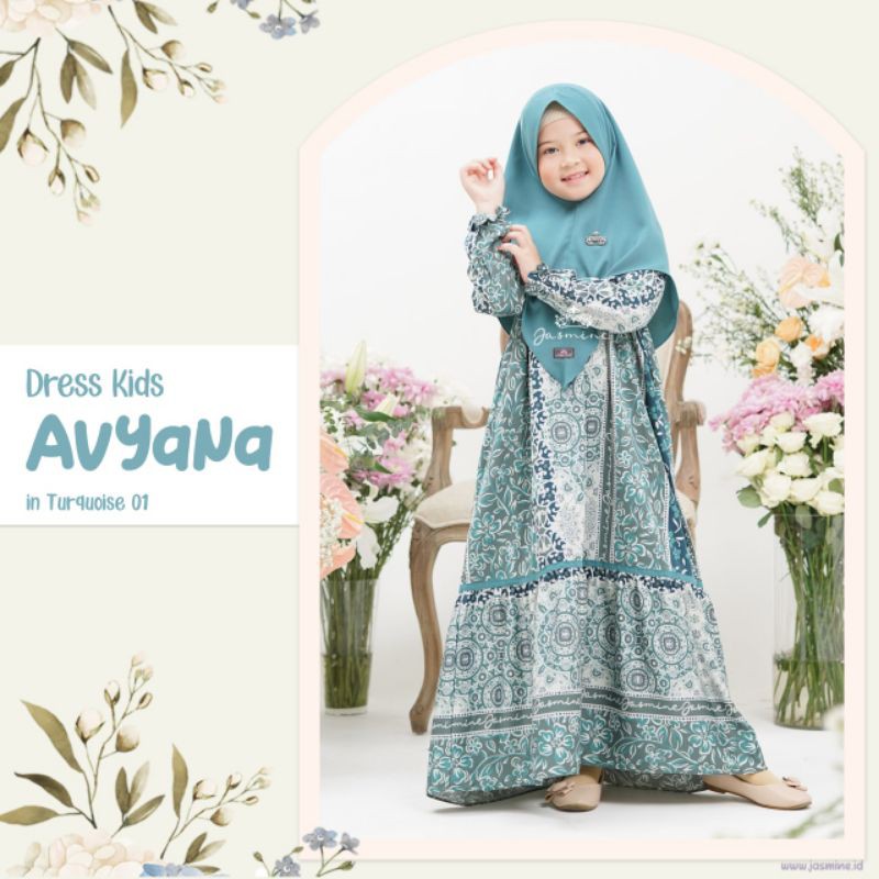 Avyana dress kids jasmine by Lidia Hadiwinoto gamis anak jasmine