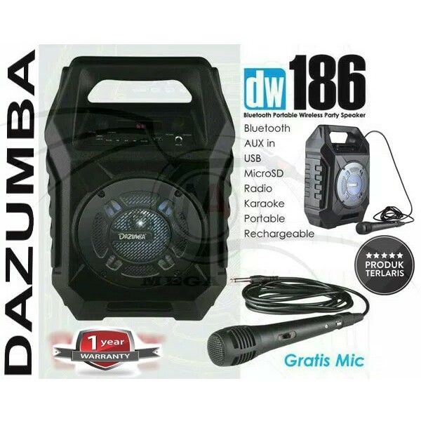 DAZUMBA DW 186 SPEAKER PORTABLE BLUETOOTH
