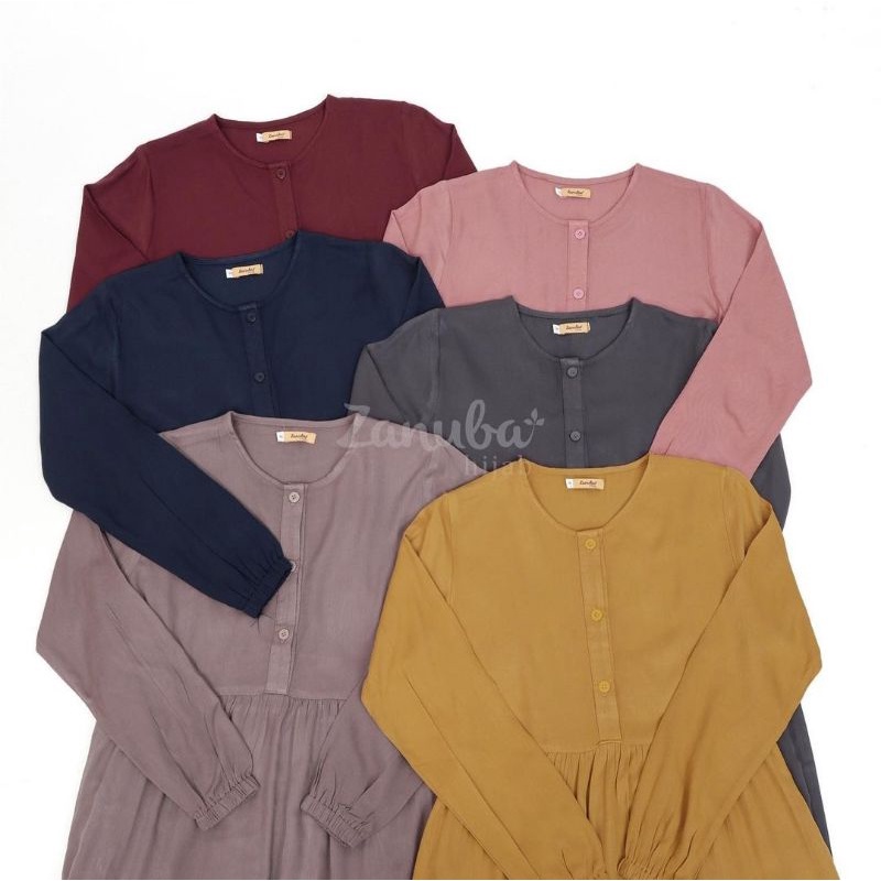 daily dress zanuba gamis syari jilbab syari daster adem gamis rayon home dress nyaman easy wearing g