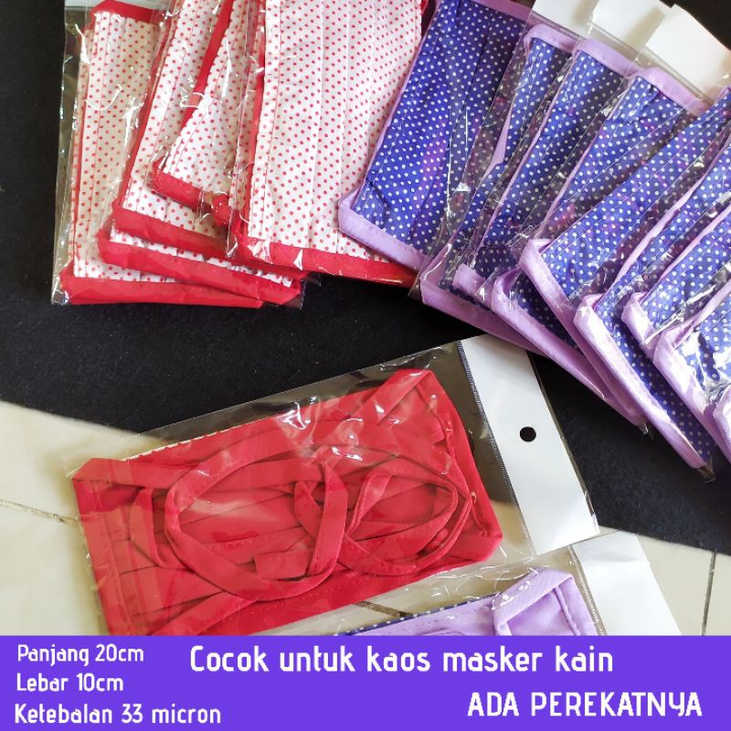 PLASTIK KAOS KAKI ISI 100 PCS ADA PEREKATNYA