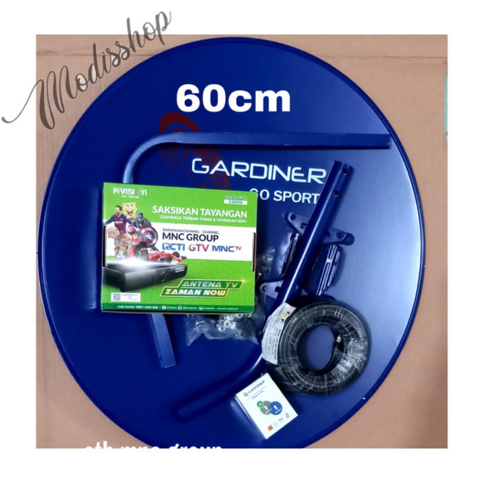 ANTENA PARABOLA GARDINER 60CM LENGKAP RECEIVER K VISION C2000 BROMO