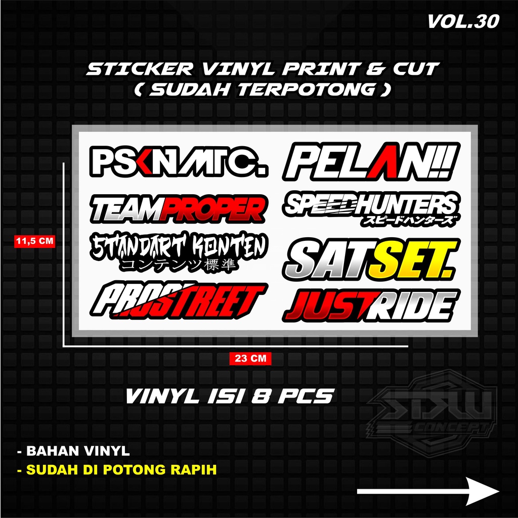 Sticker Print cutt Stiker racing Pack stiker motor Variasi