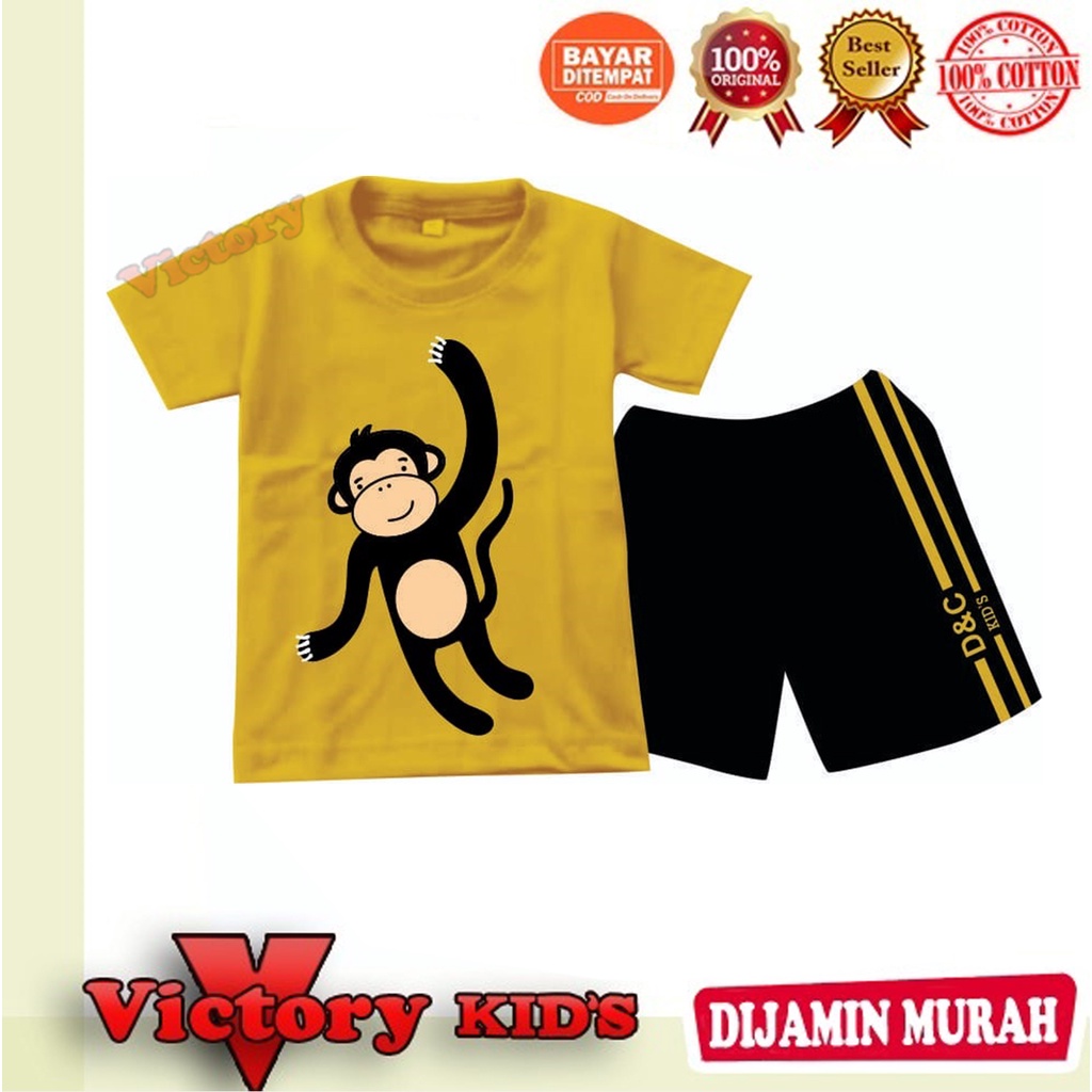 setelan tangan pendek  anak laki-laki/perempuan 1-10 tahun