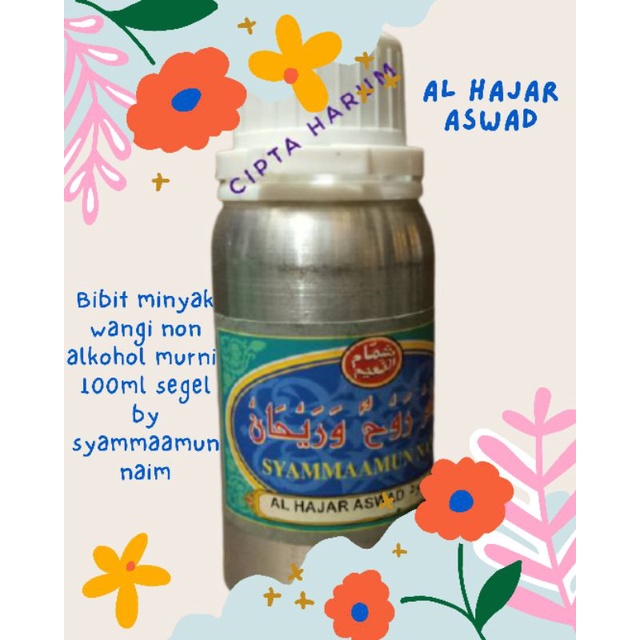 AL HAJAR ASWAD Minyak Wangi Non Alkhohol 100ml Bibit Parfum Hajar Aswad Botol Segel syammaamun naim