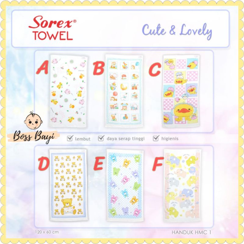 Handuk Bayi Anak Halus Lembut By Sorex Towel 50x100cm