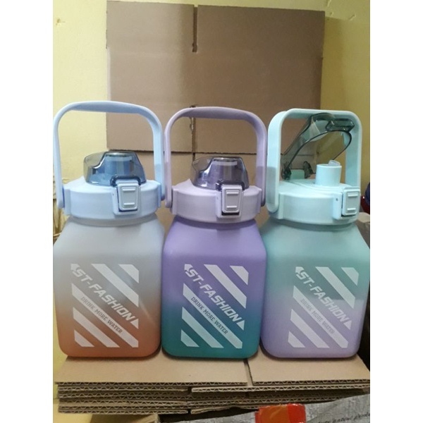 Botol minum viral tempat minum kekinian 1300ml kotak