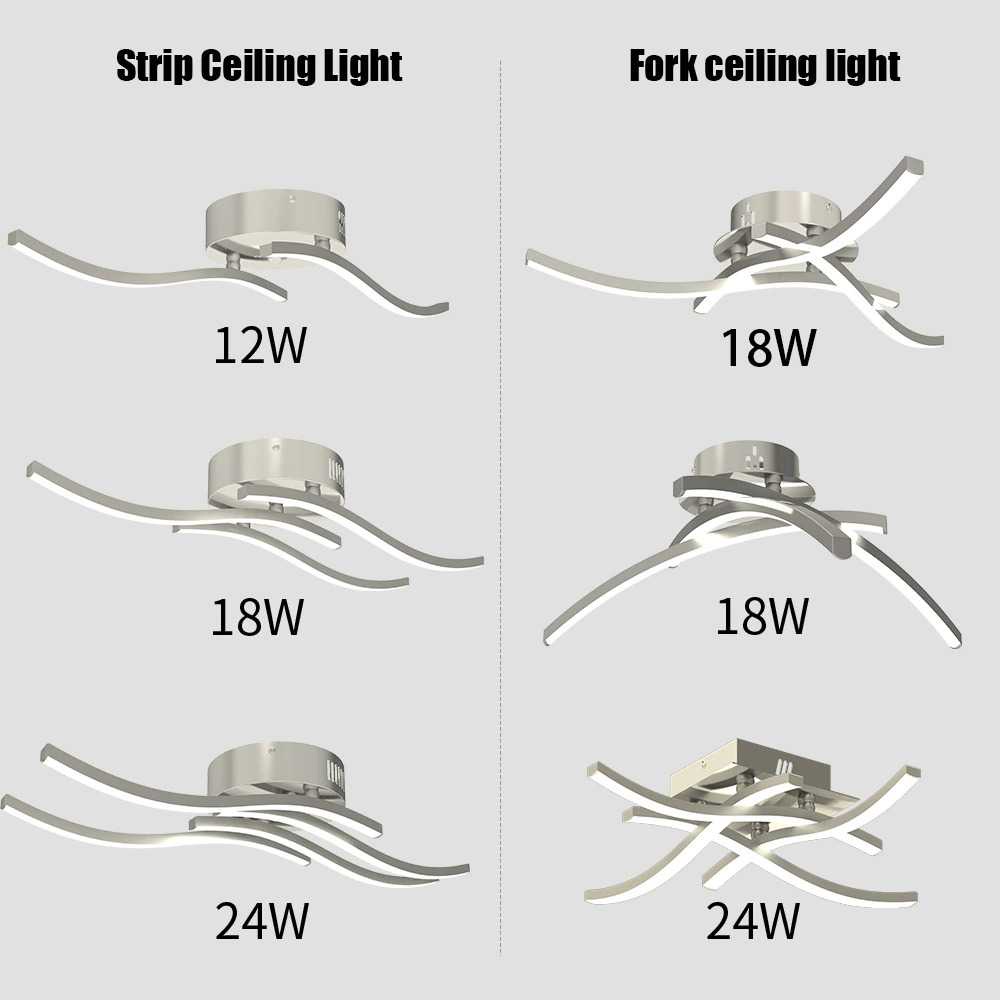 Lampu LED Plafon Keren Modern Fork Ceiling Light