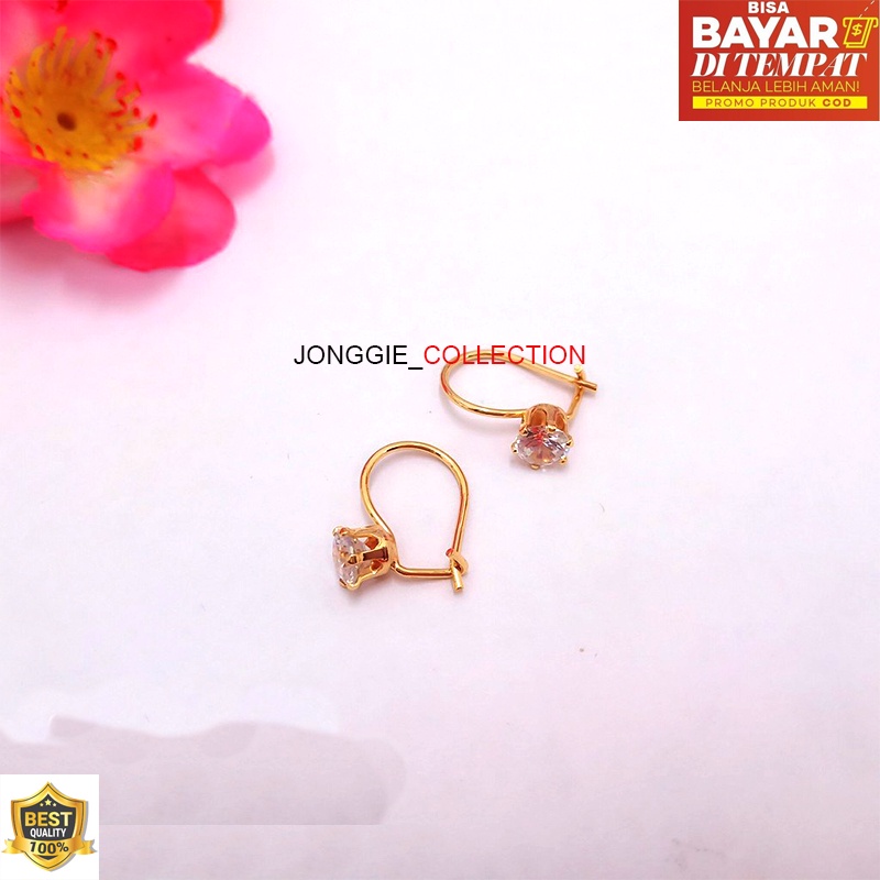 Anting Titanium Motif Desi Laku Keras/anting wanita import PROMO &amp; DISKON anting wanita ANTING DESI GOLD XUPING ANTING WANITA  DIJAMIN  AWET DI PAKAI SEHARI HARI DAN TIDAK MEMBUAT GATAL-GATAL, IRITASI anting wanita dewasa anting murah import