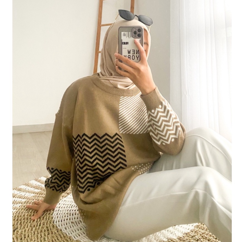 ZILLIA SWEATER OVERSIZE - sweater rajut / sweater murah / sweater rajut oversize