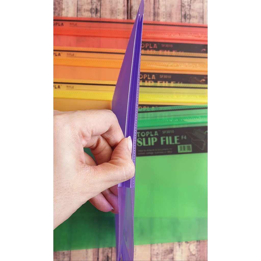 1 Lusin Slip File F4 Topla SF3010 - Map Plastik Slip Ukuran Folio