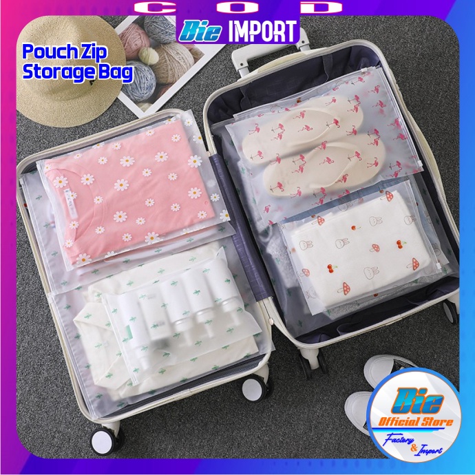 Pouch Zipper Lock / Tas Pakaian Dalam / Organizer Travel