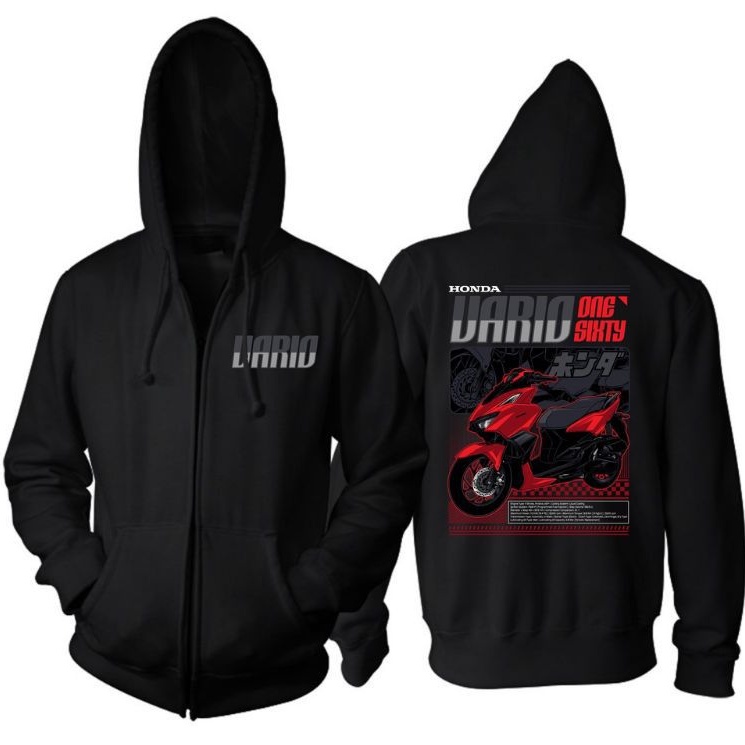 Jaket Hoodie Zipper Honda Vario 150 S - Big Size 401