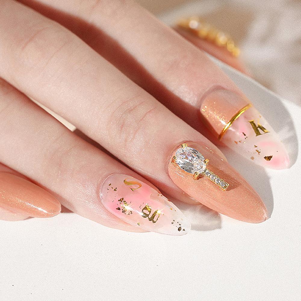 AUGUSTINA Agustina Huruf Inggris Nail Art Stiker Wanita Rumah Salon Font Tua Angka Karakter Simbol Self Adhesive Nail Foils