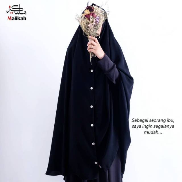 Front Snap Khimar Abaya Malikah