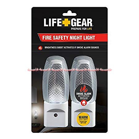 Life Gear Fire Safety Night Light Alarm Kebakaran dan Lampu Tidur