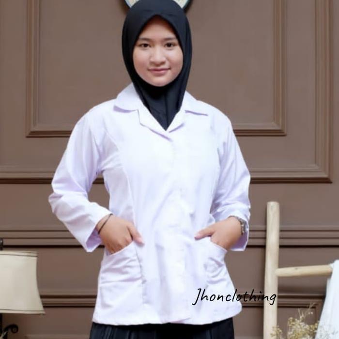 {GNF.26Au22ᴱ} Baju Dinas Putih Wanita Seragam Putih PNS Baju Putih PDH Wanita BAJU PPL Seragam Guru 