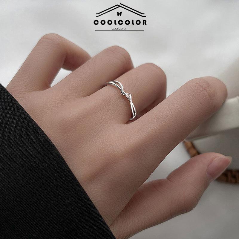 COD Cincin Garis Sederhana Cincin Geometris Wanita Cincin Lembut Terbuka Cincin Jari Telunjuk Pacar- cl