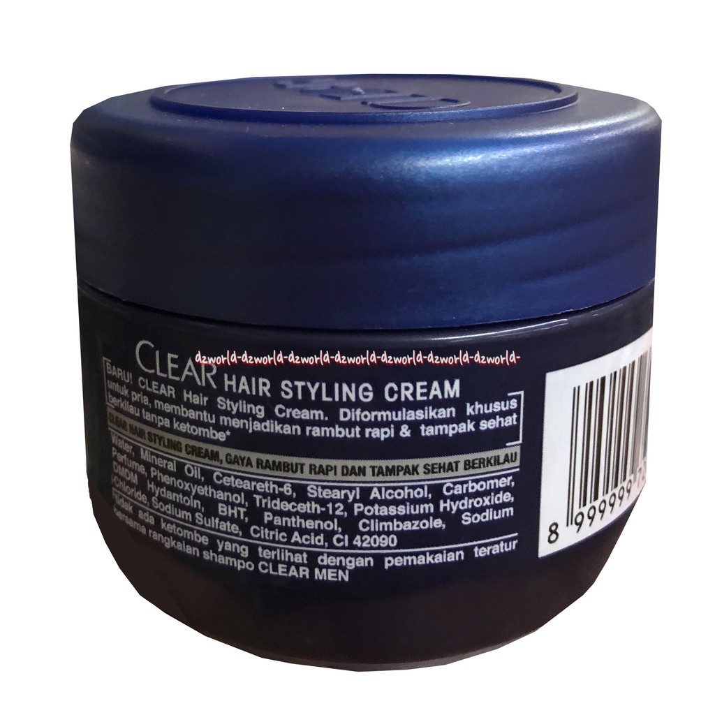 Clear Hair Styling Cream 100ml Anti Dandruf Krim Pomade Minyak Rambut Anti Ketombe Pome Pria Cowok Laki Laki Clear  100 mlHair Men