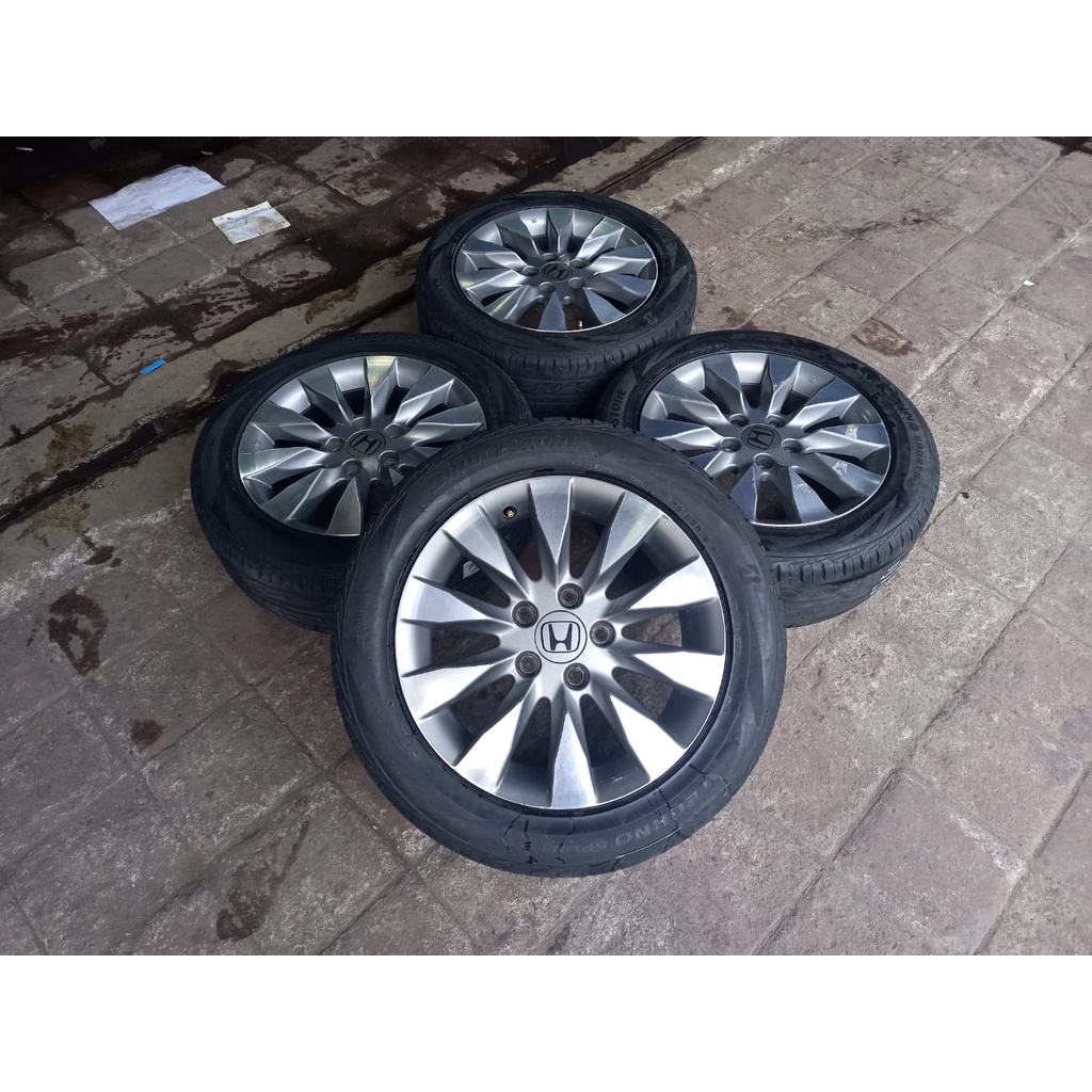VELG PELEK BEKAS COPOTAN ORIGINAL HONDA CIVIC RING 16 PLUS BAN BRIGESTONE 205 55 R16