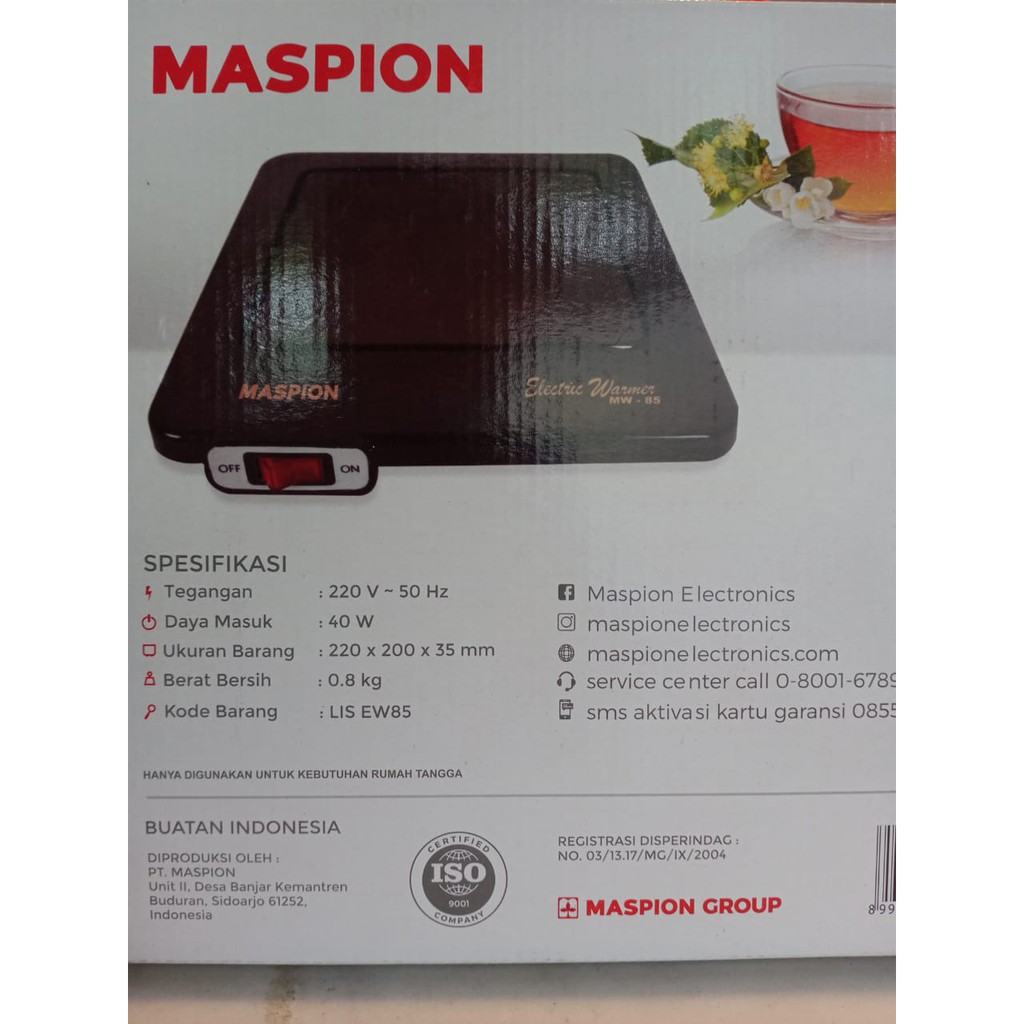 Maspion MW-85 MW85 Electric Warmer