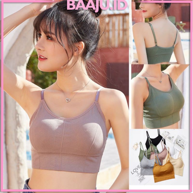 BAAJU.id Sport Bra Wanita Tanpa Kawat Push Up Bra Olahraga Sport Gym Zumba Yoga Import KR2055