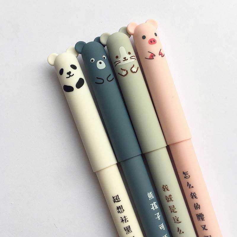 Pena Pulpen Bolpoin Cute Animal 0.35mm 1 PCS