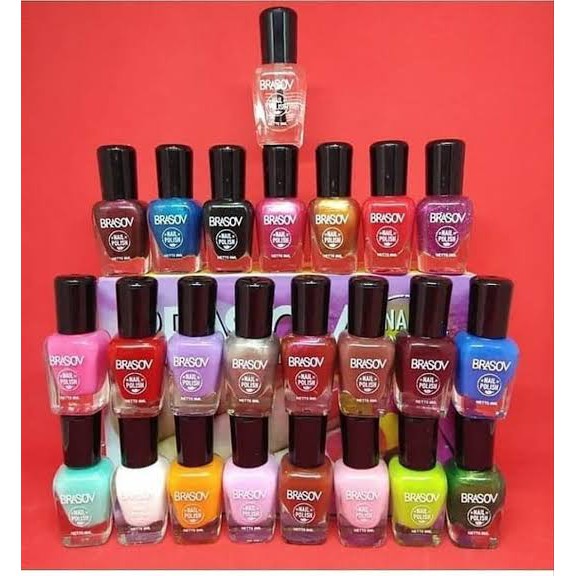 [24 PCS] KUTEK BRASOV ALL COLOR PERBOX ISI 24 PC ORIGINAL BPOM - KUTEKS - NAIL POLISH CAMPUR WARNA