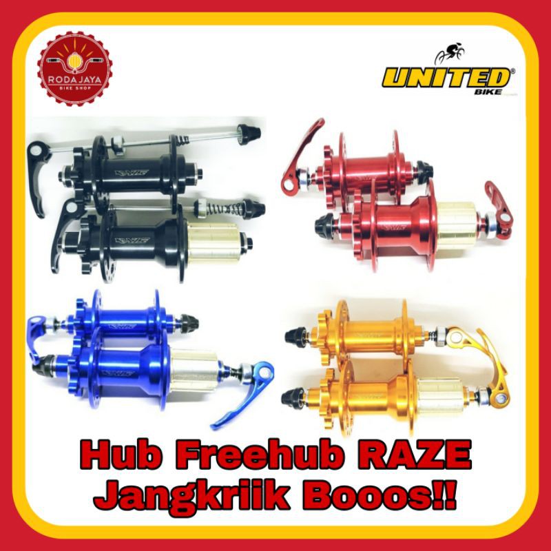 RAZE Hub Freehub 28 32 36 Hole Sepeda